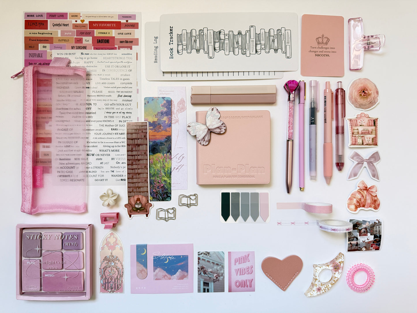 🩷 Pink Stationery Gift Box – Aesthetic Notebook & Pen Set for Students & Gifts