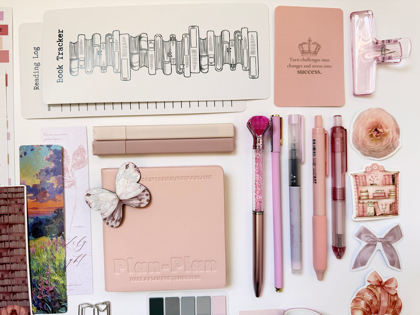 🩷 Pink Stationery Gift Box – Aesthetic Notebook & Pen Set for Students & Gifts