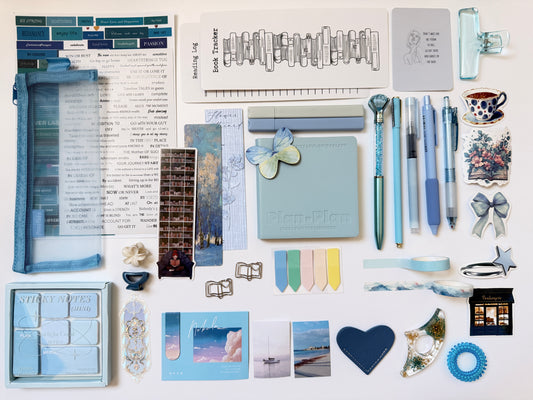 🩵 Soft Blue Stationery Gift Box – Calm Notebook & Desk Essentials Set for School & Office