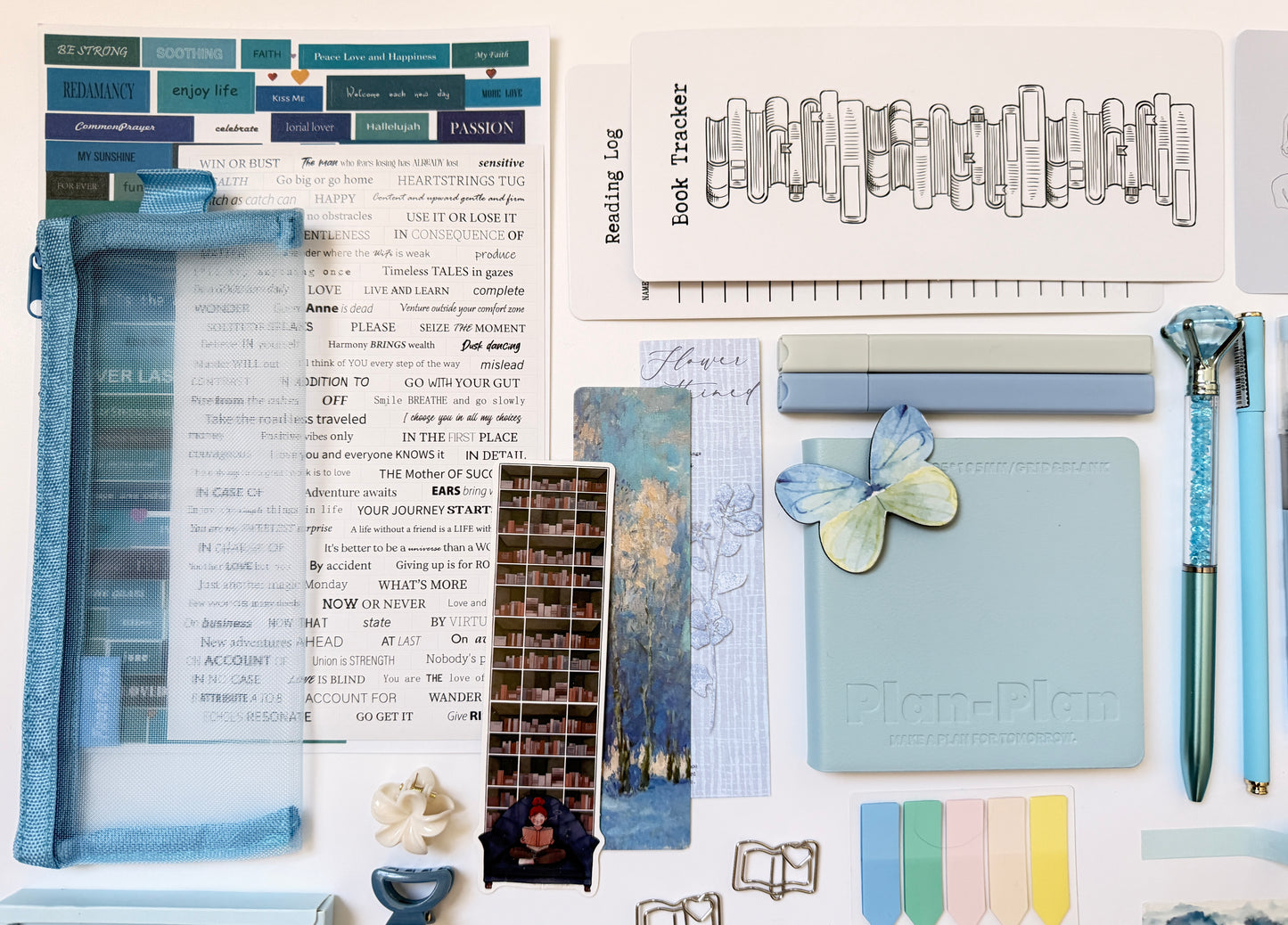 🩵 Soft Blue Stationery Gift Box – Calm Notebook & Desk Essentials Set for School & Office