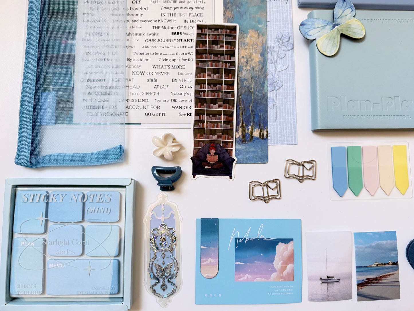 🩵 Soft Blue Stationery Gift Box – Calm Notebook & Desk Essentials Set for School & Office